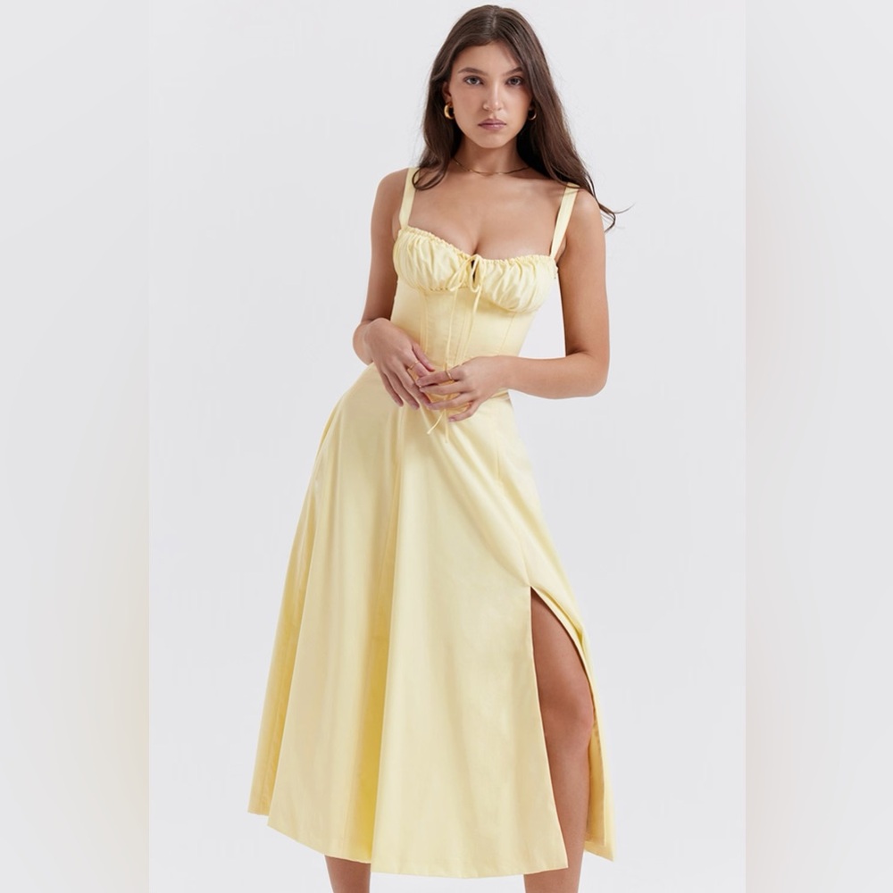 House of CB Yellow Midi Dress